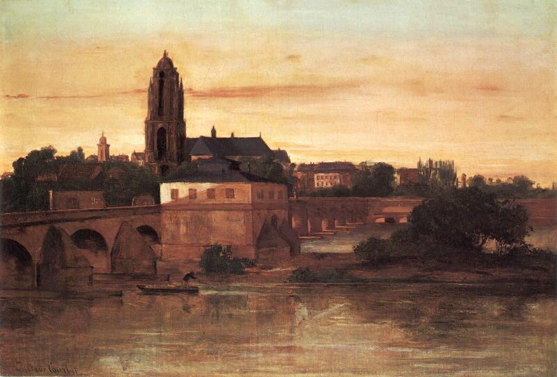 Gustave Courbet View of Frankfurt am Main Norge oil painting art